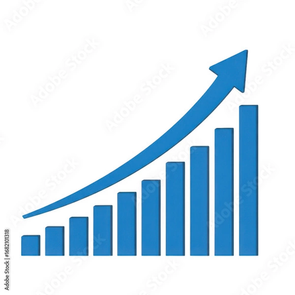 Fototapeta Growth chart isolated on transparent background