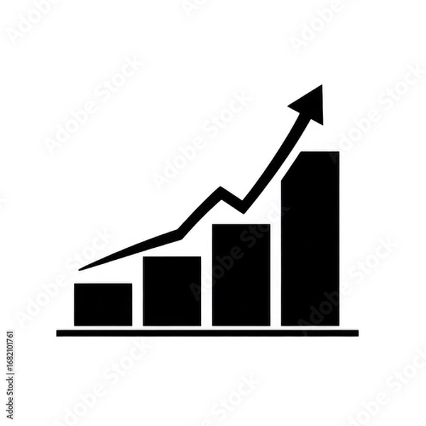 Fototapeta Growth chart isolated on transparent background