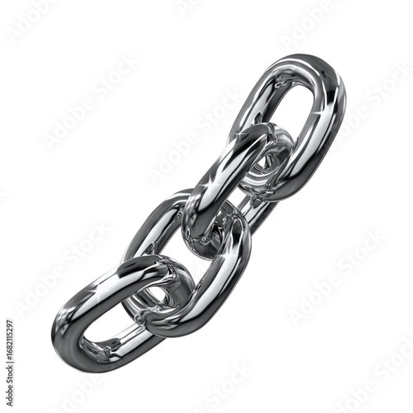 Obraz 3d chrome icon Chain