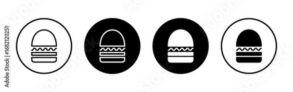 Obraz Burger icon symbol for apps and websites. burger sign and symbol. hamburger