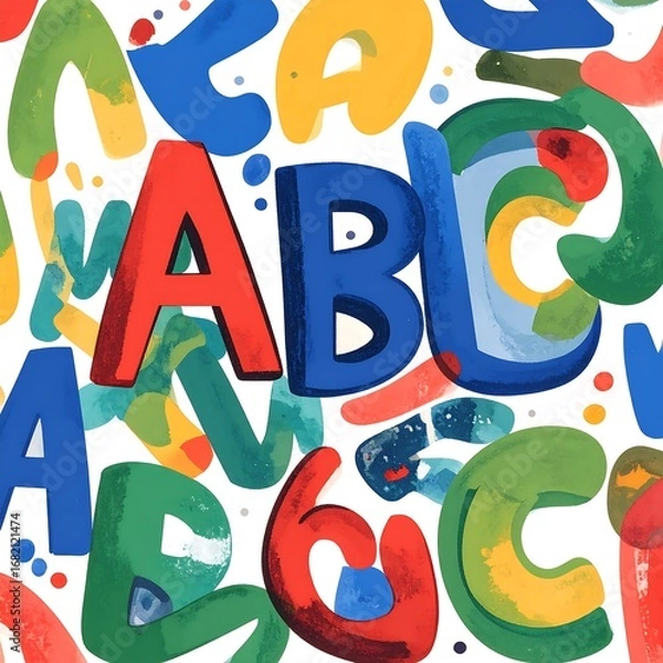Obraz Colorful alphabet pattern