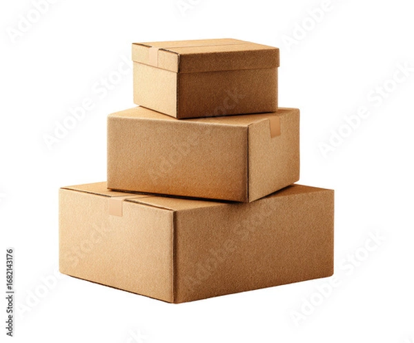Obraz Three stacked cardboard boxes (2)