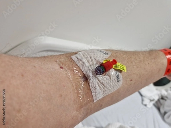 Fototapeta Cannula in arm