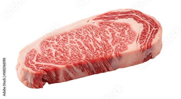 Fototapeta Wagyu Steak Isolated on Transparent Background. Japanese food