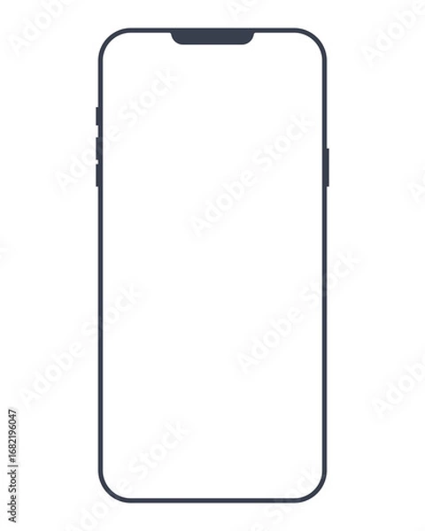 Obraz Minimal Smartphone Outline  Transparent