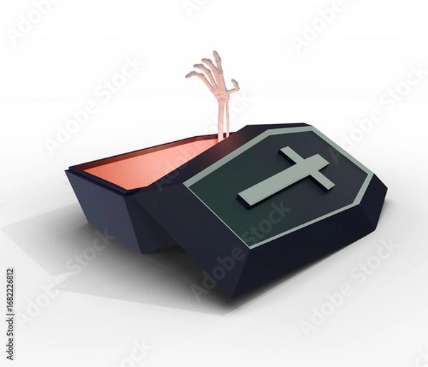 Obraz skeleton Hand in Coffin