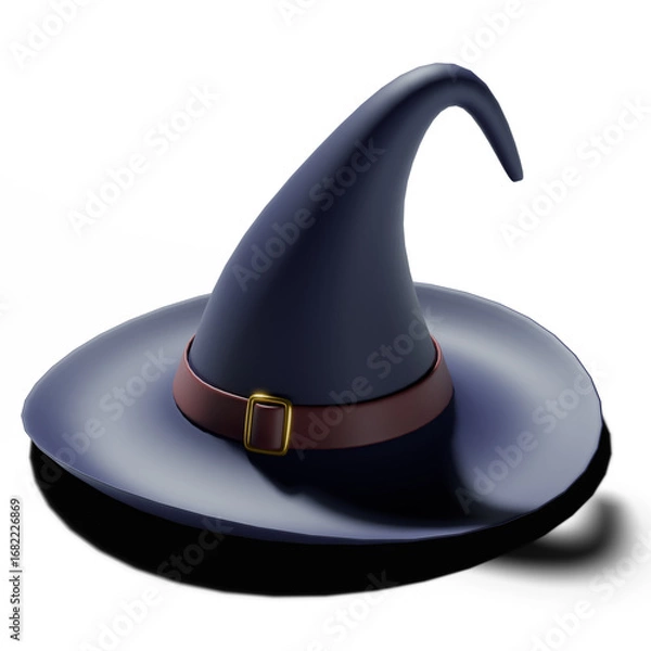 Obraz Halloween witch hat,  transparency on background.