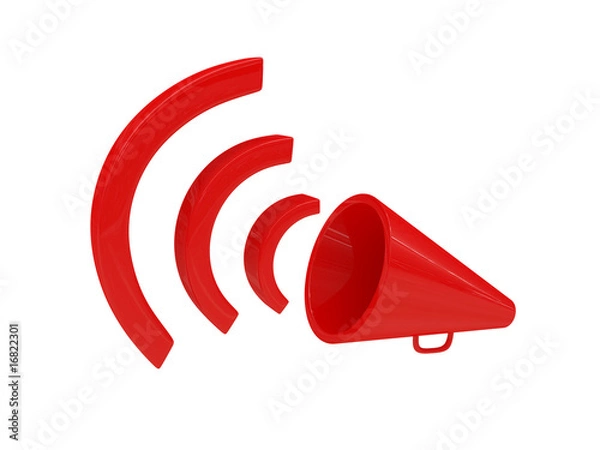 Obraz red rss loudspeaker