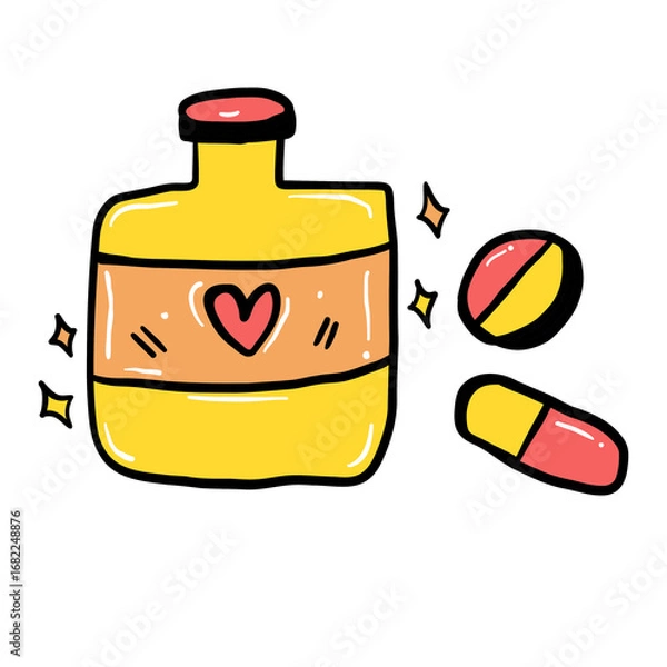 Obraz Groovy Nurse Doodle element for Fall or Autumn