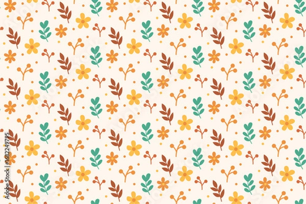 Obraz Floral Botanical Seamless Pattern