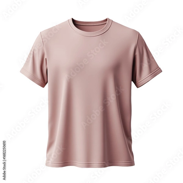 Obraz A mauve-colored, plain t-shirt, presented in a  shot, displays a smooth, even texture.