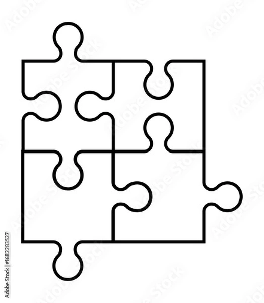 Fototapeta Simple pieces of puzzle pattern