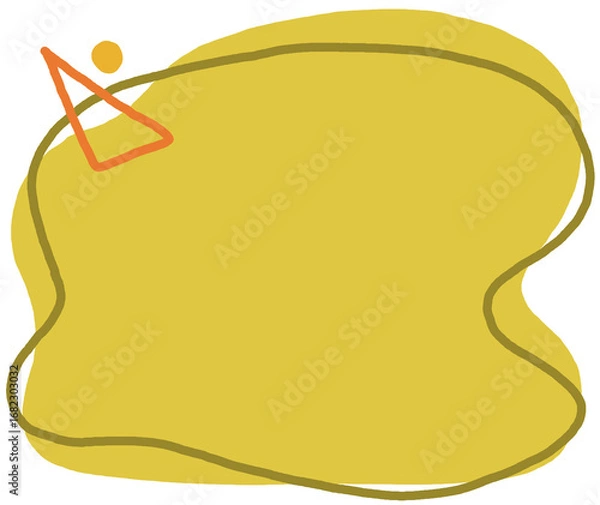 Fototapeta yellow, abstract, shape, blob, curve, line, doodle, design, art, illustration, simple, organic, smooth, fluid, minimal, background, graphic, pattern, soft, bright, modern, stylish, elegant, calm, subt