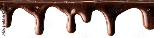Obraz Melted chocolate dripping from a bar