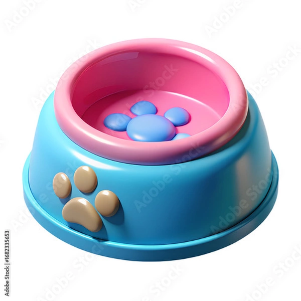 Obraz Adorable 3D Render of a Pastel Blue and Pink Pet