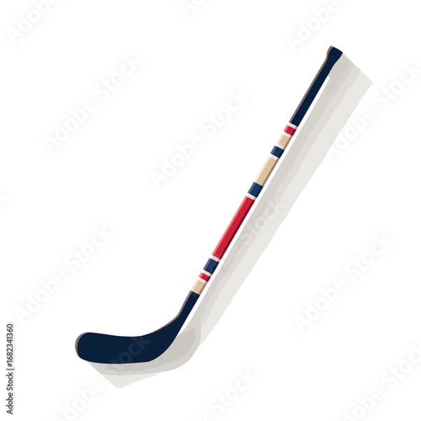 Fototapeta hockey stick isolated in White Background, hockey stick vector, Flat lay vector illustration