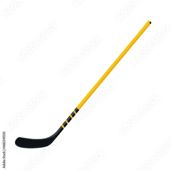 Fototapeta hockey stick isolated in White Background, hockey stick vector, Flat lay vector illustration