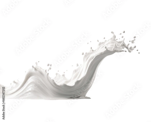 Obraz Abstract milk splash,  white liquid in motion