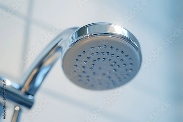 Obraz Modern chrome shower head close-up