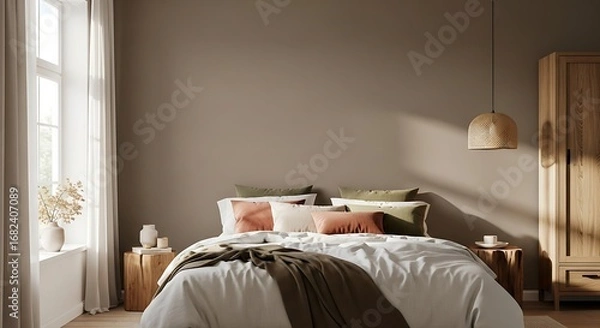 Fototapeta bedroom in hotel