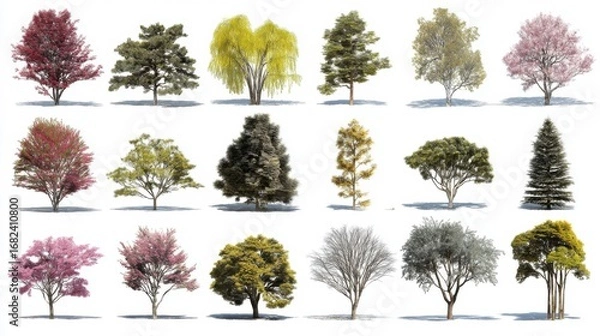 Obraz 建築パース用樹木素材セット
