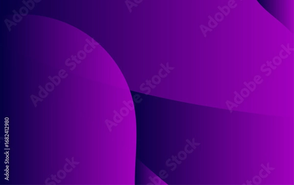 Fototapeta Purple gradient with overlapping curved shapes.