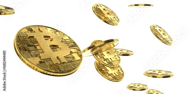 Obraz Cryptocurrency bitcoin golden coin
