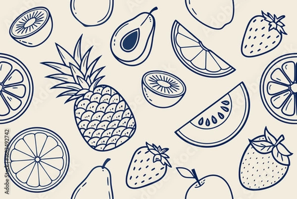 Fototapeta Hand Drawn Doodle Elements Collection With Arrows Hearts And Crowns