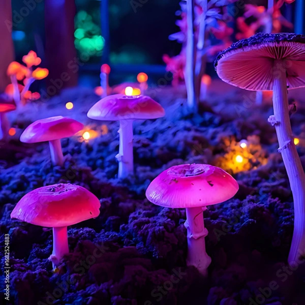 Obraz Special mushrooms glowing
