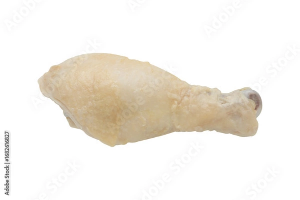 Fototapeta Boil chicken drumstick isolated on a transparent background.
