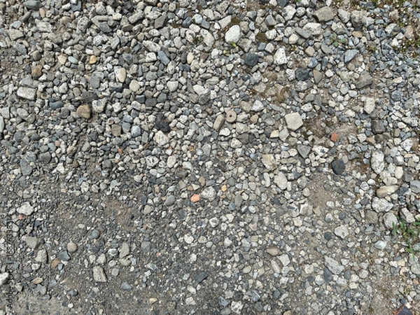 Fototapeta 地面、砂利、石、テクスチャ、質感、背景素材、ザラザラ