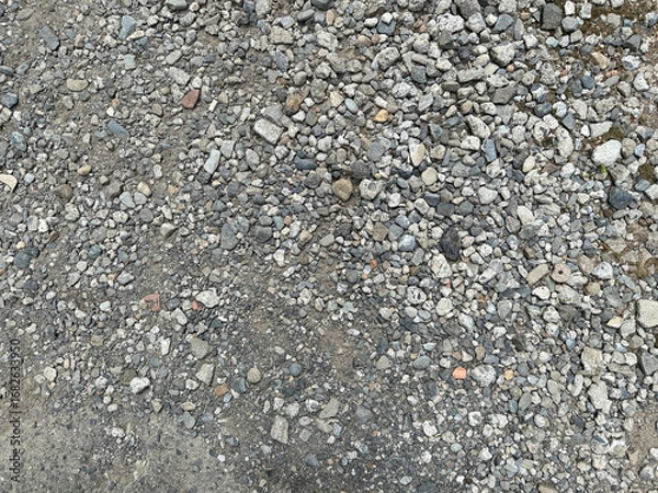 Fototapeta 地面、砂利、石、テクスチャ、質感、背景素材、ザラザラ