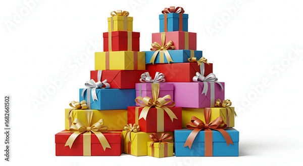 Obraz gift boxes on white