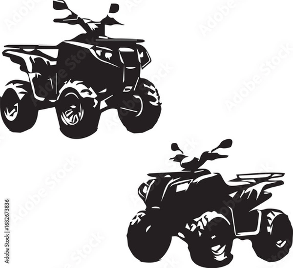 Obraz Motercycle silhouette vector on white background