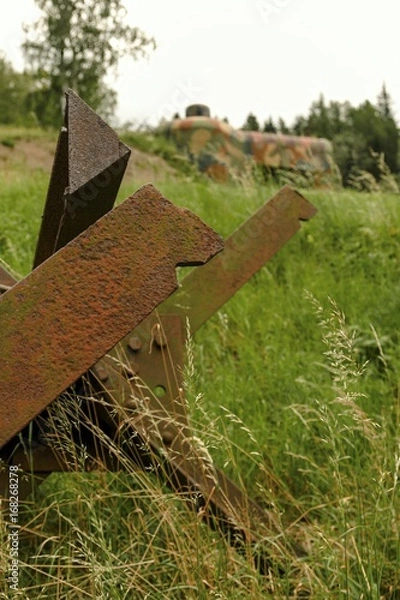 Fototapeta The fortified border of Czechoslovakia