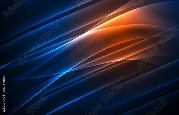 Fototapeta Vector polar lights concept background