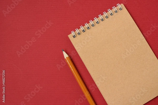 Obraz Top view spiral notebook