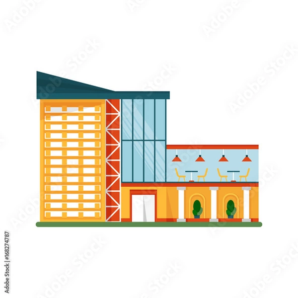 Obraz centrum handlowe w kolorze kawiarni