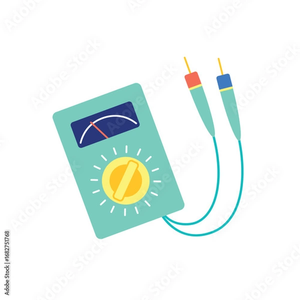 Obraz Multimeter flat style illustration isolated on white background