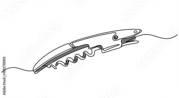 Obraz Corkscrew bottle opener tool