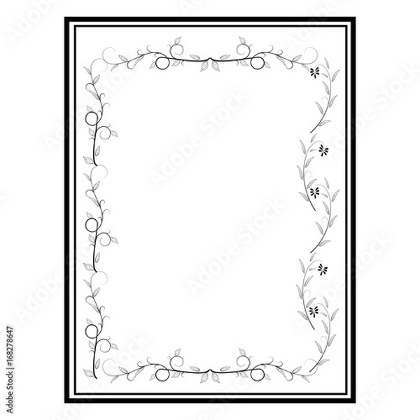 Obraz Frame of twig card