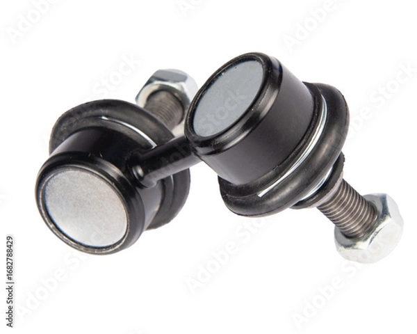 Fototapeta Auto suspension parts, stabilizer bar on a white background