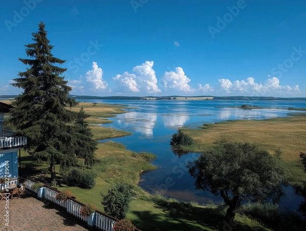 Fototapeta A tranquil view of Lake ?sniardwy in Poland