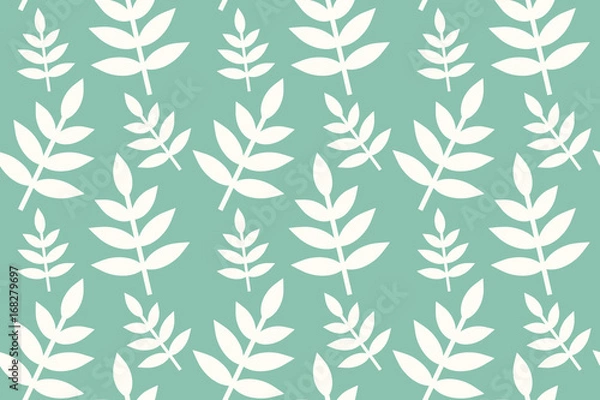 Fototapeta Leaves Pattern. Endless Background. Seamless