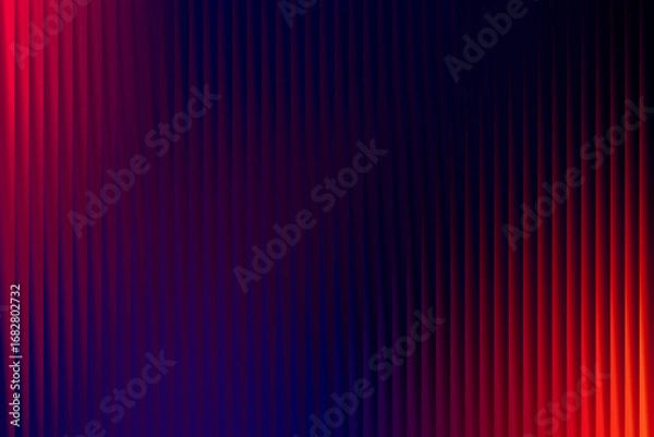 Fototapeta Abstract digital art with vertical red and blue gradients and geometric patterns