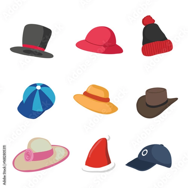 Obraz Coloured hats collection
