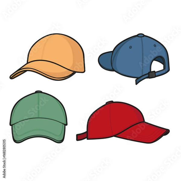 Obraz Hand drawn hat cartoon illustration