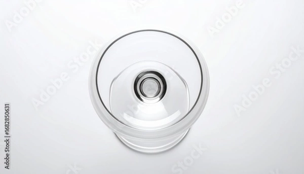 Fototapeta close up of an empty wine glass top view