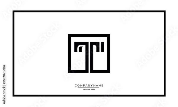 Obraz Alphabet letters T or TT logo monogram