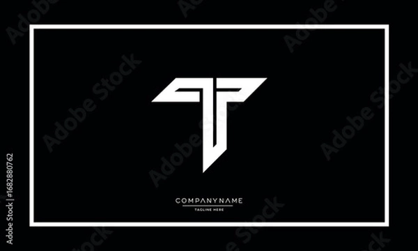 Obraz Alphabet letters T or TT logo monogram